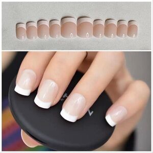 French tip glue on nails